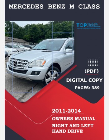 mercedes benz m class 2011 2012 2013& 2014 owners manual